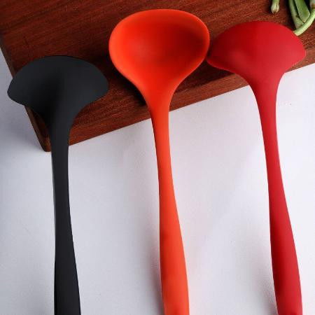工廠直發(fā)食品級(jí)硅膠勺子家用湯勺廚房用品耐高溫?zé)o毒不黏米易清洗